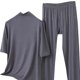 thumbnail image 5 of TaTaai Women's casual modal sleepwear set, high neck, 3/4 sleeve pantsuit, solid hue, soft stretchy fabric, relaxed fit, essential for spring & autumn daily loungewear Gift, 5 of 5