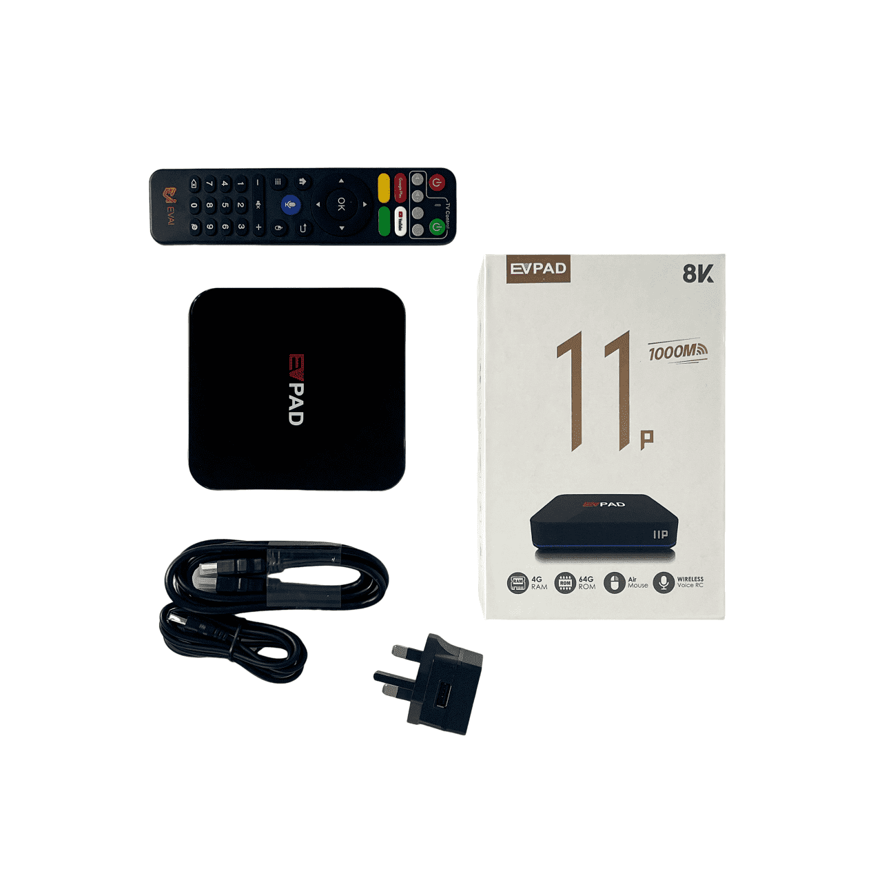 EVPAD 10P 10th Gen 4G RAM/64G ROM 8K Android 10.0, WiFi 6 EVPAD 10P 10th Gen 4G RAM/64G ROM 8K Android 10.0, WiFi 6
