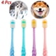 thumbnail image 2 of 4 Pcs 360-Degree Small Dog and Cat Soft Toothbrush Soft Silicone Deep Pet Teeth Cleaning Kit (Colors May Vary) - -, 2 of 5