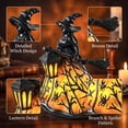 thumbnail image 5 of Avolia Halloween Witch Lamp, 5.9" Inspired Witch Hat Lamp, Gothic Spooky Witches Decor with Holding Lantern, Spooky Decorative Standing Night Light, Halloween Party Lighting Decorations Indoor, 5 of 7
