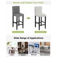 thumbnail image 3 of Blue Striped Bar Stool Covers Set of 4, Modern Farmhouse Stripes Rustic Stretch Washable Bar Chair Covers with Backs, Removable Pub Counter Height Chair Cover for Kitchen Dining Room Cafe, 3 of 7