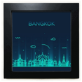 thumbnail image 1 of Thai Culture Shadow Bangkok Black Square Frame Picture Wall Tabletop, 1 of 3