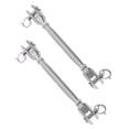 thumbnail image 4 of Turnbuckle Hook, High Strength Rustproof Clear Thread Jaw Turnbuckle 2pcs Firm Connection  For Industrial Use M5,M4, 4 of 8