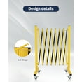 thumbnail image 6 of Expandable Barricade with Wheels 11.5 Feet Long Retractable Metal Traffic Gate Portable Security Barrier Yellow Black, 6 of 7