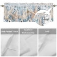 thumbnail image 3 of Coastal Marine Life Valances for Windows Beige Starfish Blue Plant Leaves Gradient Valance Curtains Rod Pocket Bathroom Small Window Treatments for Kitchen Living Room Bedroom, 42"x12", 3 of 7
