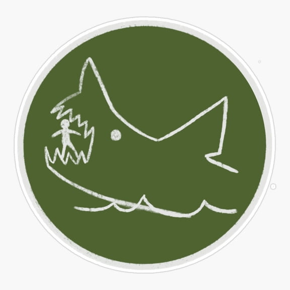 Chalkboard Shark Movie Inspired Design Sticker