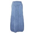 thumbnail image 5 of Ashirexll Jean Skirt, Long Flowy Skirts for Women, Fashion Cowboy Comfortable Stretch Plus Size Skirt with Buttons Light Blue L, 5 of 7
