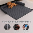 thumbnail image 6 of TOPCHANCES Dog Bed Mat, Washable Dog Bed Cushion for Crate with 3 Side Pillow, Anti-slip Kennel Sofa Mat (Dark Grey, 35x35 in), 6 of 11