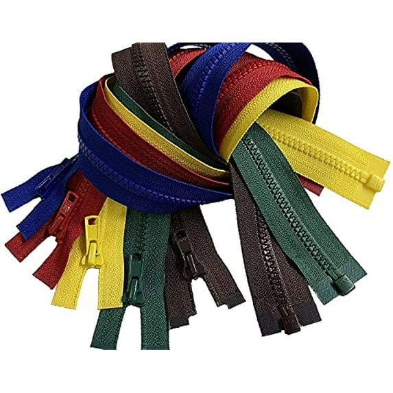 36" #3 Lightweight Vislon Separating Assortment Zippers Special - Assorted Seasonal Colors - Choose Your Quantity - Made in The United States (15)