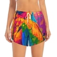 thumbnail image 3 of Uemuo Colorful Parrot Jungle Dream A Pattern Women's Athletic Shorts High Waisted Running Shorts with Liner Pockets Gym Elastic Workout Shorts-Large, 3 of 9