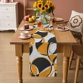 thumbnail image 2 of Orange Geometric Table Runner 90 Inches, Modern Abstract Lines Textured Bed Runner Dresser Scarves Tabletop for Indoor Outdoor Parties/Ceremony/Banquet, 13" x 90", 2 of 9