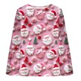 thumbnail image 7 of Mgmyaa Women's Long Sleeve Shirt Christmas-Themed Crew Neck Batwing Sleeve Casual Top, 7 of 7
