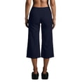thumbnail image 2 of RUTAYY Women's Pants Casual High Waist Workout Straight Wide Leg Solid Color Stretchy Yoga Running Gym Capri Bottoms Beach Vacation Trousers, 2 of 8