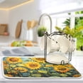 thumbnail image 5 of Dish Drying Mat Sunflowers and Moon Kitchen Mats Microfiber Counter Absorbent Dish Pad Drainer Rack 16"x18", 5 of 7