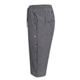thumbnail image 5 of Womens Capri Pants with Pockets Cotton Linen Striped Printed Shorts for Women Straight Leg Drawstring Elastic Waisted Capris, 5 of 7