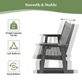 thumbnail image 6 of Mosbrisa HIPS Patio Glider 3 Seat with Cup Holders, Heavy Duty 900 lbs for Outdoor, Grey, 6 of 6