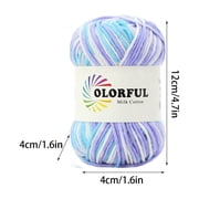 Cotton YarnforCrochet, Yarn Cotton, 5-Ply Milk Cotton, Variegated Hues, 1 Pc Skein, Purple Tones, Diy Craft Work, Knitting Thread, Soft Fiber
