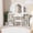 White, variant on Kids Vanity with Lights - 2-in-1 Princess Makeup Desk & Chair Set with Lighted Mirror, Storage & Pretend Play Dressing Table