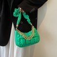 thumbnail image 4 of Bolso plisado de diseñador de moda, bolso de hombro con cremallera de cuero para mujer (verde) Tmvgtek Oficina Multiescena Multifunción, 4 of 9