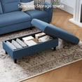 thumbnail image 5 of LINSY HOME 46" Large Ottoman with Storage, Ottoman Coffee Table, Upholstered Storage Bench for Living Room, Bedroom or Entryway, Blue, 5 of 8
