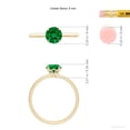 thumbnail image 5 of ANGARA Lab Grown Solitaire Round Emerald Classic Engagement Ring for Women in 14K Yellow Gold (Size-6mm) | May Birthstone, Birthday, Anniversary, Jewelry Gift for Women | Lab-Grown Emerald Ring, 5 of 8