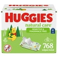 thumbnail image 1 of Toallitas húmedas Huggies Natural Care Sensitive 768 sin perfume, 1 of 9