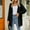 Black, variant on Idoravan Cardigans for Women Spring Womens Fashion Pocket Solid Color Long Sleeves Knit Cardigan Loose Tops Blouse Sweater