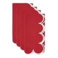 thumbnail image 2 of Saro Lifestyle 8123.R20S 20 in. Scalloped Hem Napkin, Red - Set of 4, 2 of 4