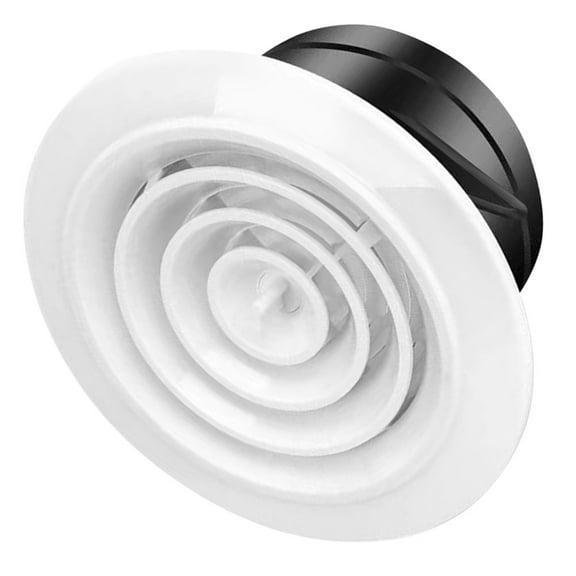 AURARMLET Black Round Ceiling Vent Cover with Adjustable Airflow, ABS Material, Stylish Design for Home and Office Use