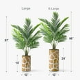thumbnail image 4 of Artificial Tree in Contemporary Planter, Fake Areca Tropical Palm Silk Tree for Indoor and Outdoor Home Decoration - 57" Overall Tall (Plant Pot Plus Tree), 4 of 5
