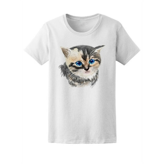 Three-Colored Kitten T-Shirt Women -Image by Shutterstock, Female x-Large