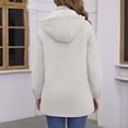 thumbnail image 6 of Raincoat for Women Waterproof with Hood Lightweight Fleece Raincoat for Hiking Trendy Windbreaker Outdoor Rain Jacket, 6 of 7