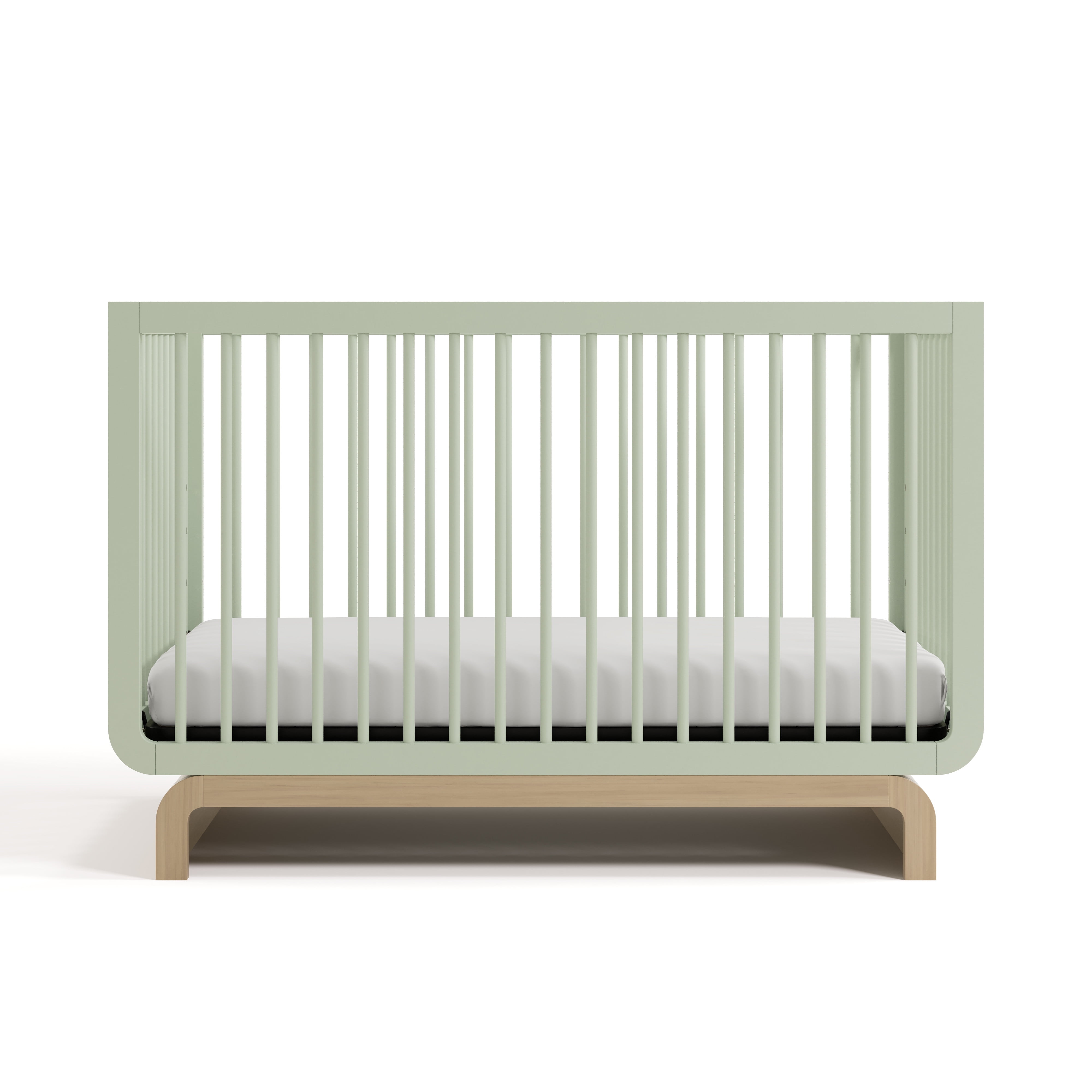Art of Nursery by Storkcraft Santorini 5-in-1 Convertible Baby Crib, Sage with Driftwood