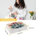 thumbnail image 5 of Independence Day Elegant Jewelry Box Organizer with Removable Compartment and Earring Holder - Portable PU Leather Storage Case, 5 of 6