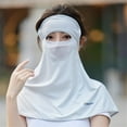 thumbnail image 4 of Women Protective Shield Summer Breathable Neckline Mask Sunscreen Bib UV Protection Full Face Mask PINK, 4 of 7