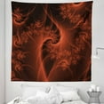 thumbnail image 1 of Abstract Tapestry, Digital Fractal Image with Swirling Turning Moving Floral Lines Modern Graphic, Fabric Wall Hanging Decor for Bedroom Living Room Dorm, 5 Sizes, Orange, by Ambesonne, 1 of 1