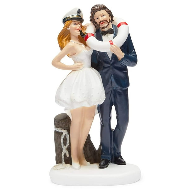 Nautical Wedding Cake Toppers Bride And Groom Couple Figurine Party Decoration Walmart Com Walmart Com
