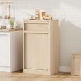 thumbnail image 3 of FOLDLIFE Trash Cabinet Tilt Out,Hidden Trash Cabinet 10 Gallon Pet-Proof Trash Bin Holder,Free Standing Garbage Can Cabinet for Kitchen Dining Living Room,Natural, 3 of 7