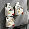 thumbnail image 2 of 3 Pcs Plastic Hanging Basket Kitchen Storage organizer, Basket with Detachable Hook for Cabinet Door(White), 2 of 6