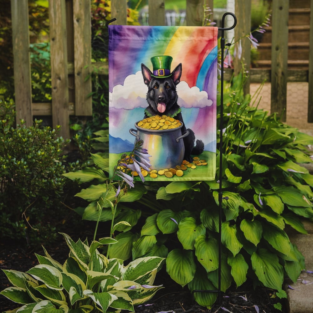 German Shepherd St Patrick's Day Garden Flag 11.25 in x 15.5 in