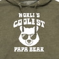 thumbnail image 3 of Instant Message - Worlds Coolest Papa Bear  - Men's Pullover Hooded Fleece Sweatshirt, 3 of 7