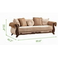 thumbnail image 3 of Modern Simple Chenille 2-Piece Living Room Set 220cm Beige with Storage, 3 of 11
