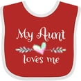 thumbnail image 3 of Inktastic My Aunt Loves Me Heart Boys or Girls Baby Bib, 3 of 4