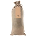 thumbnail image 1 of 12 Pieces Burlap Wine Bags Jute Wine Bottle Bags with Drawstrings Reusable Wine Gift Bags with Tags, 1 of 5