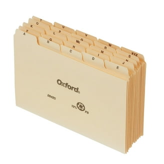 Oxford 73154 Polypropylene Card Guides, A-Z, 1/5 Tab, 4x6 Inches