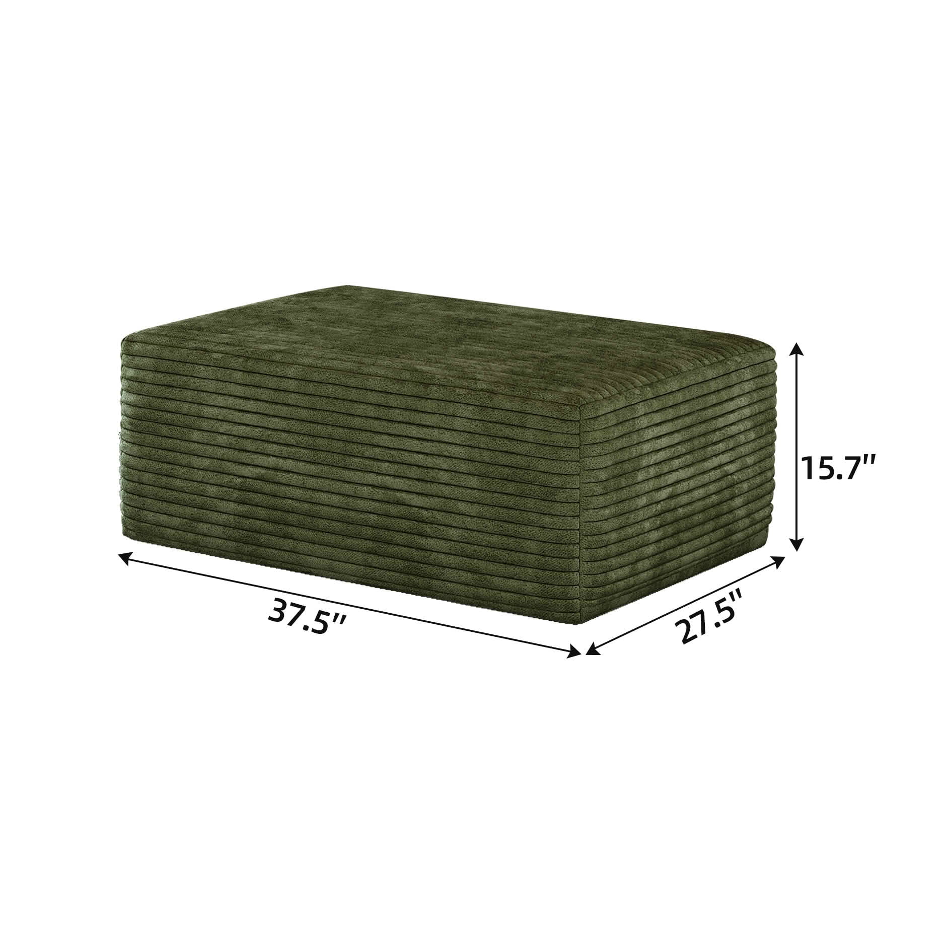 MAYEERTY Soft Upholstered Sofa Ottoman, Compressed Pack No Assembly Required, Plush Sponge Footrest Bench for Living Room Leisure Area