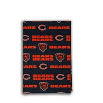 Chicago Bears 58" x 2 yd 100% Cotton Logo Baseball Sports Precut Sewing & Craft Fabric, Blue and Orange