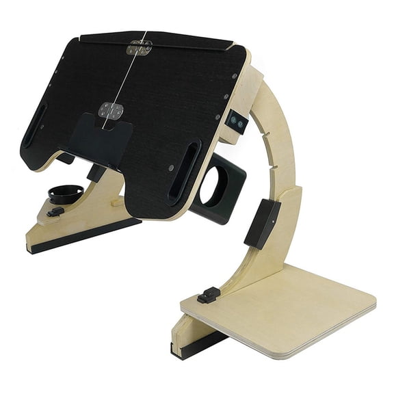 Multifunctional Lazy Person Lying Desk Wooden 360°Adjustable Notebook Stand, Desk Computer Stand, Portable Foldable Stand