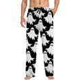 thumbnail image 6 of CONFREE Halloween Pajama Pants for Men Hallowmas Pj Pants for Men Pumpkin Ghost Print Lounge Bottoms Elastic Waist Drawstring Sleepwear With Pockets, 6 of 6