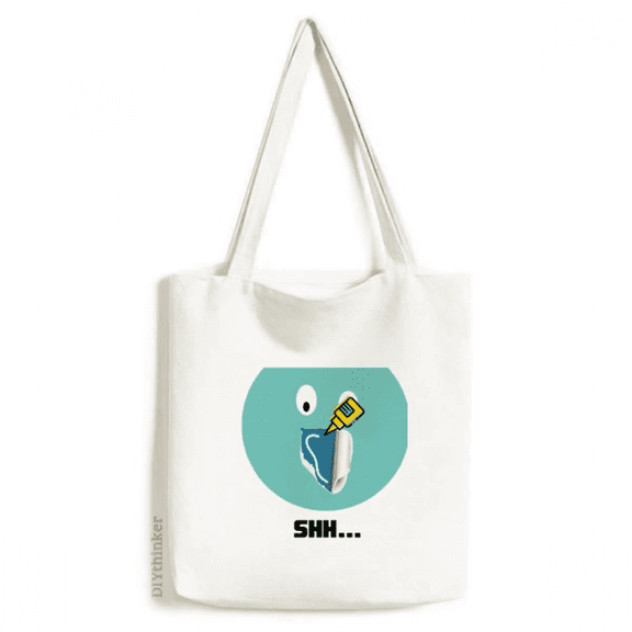 Green Noisy Emotion Quiet Glue Tote Canvas Bag Shopping Satchel Casual Handbag